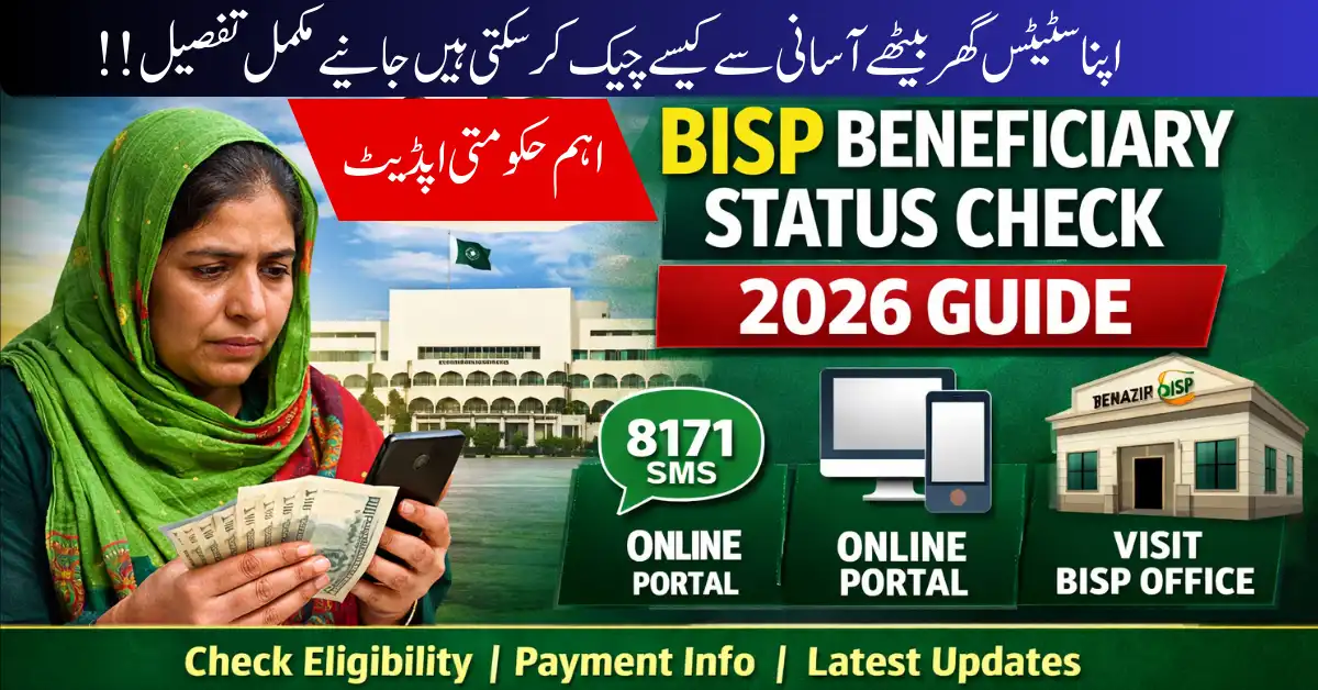BISP Beneficiary Status Check 2026 - How to Verify Your CNIC & Payments Fast
