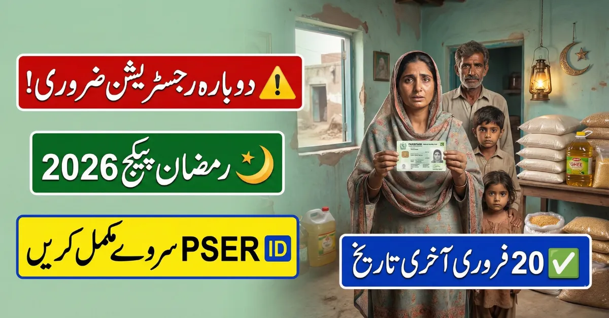 Ramazan Package Re-Registration 2026 Starts PSER Survey Deadline Announced
